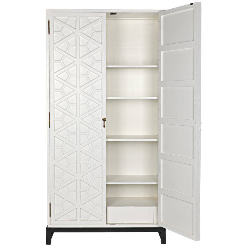 Maharadscha 2 - Door Armoire, 100" H x 51" W x 20" D, Solid White