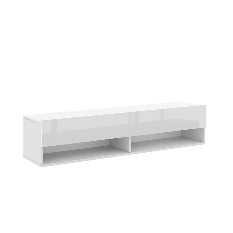 Rosalua TV Stand, 31.5cm H x 140cm L x 32.8cm W, White