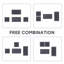 Ensemble de conversation de patio Betsi pour 4 personnes avec coussins-668420644