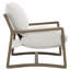 Chaise d'appoint rembourrée à texture douce avec structure en bois brun cendré pour les espaces de vie modernes