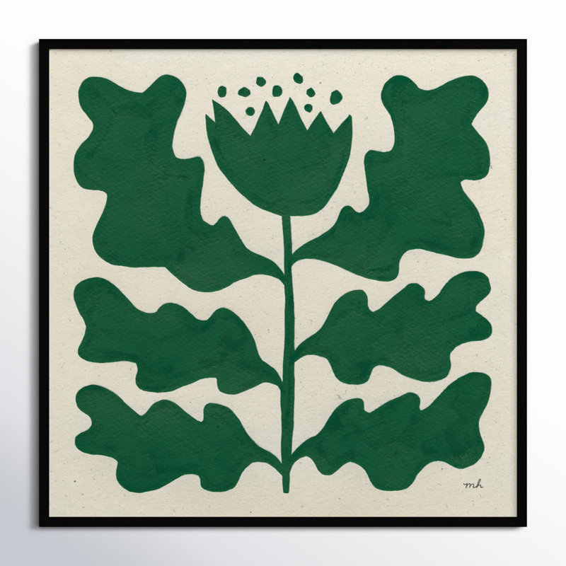" Delighted IV Emerald " by Moira Hershey, Black, 41" W x 41" H