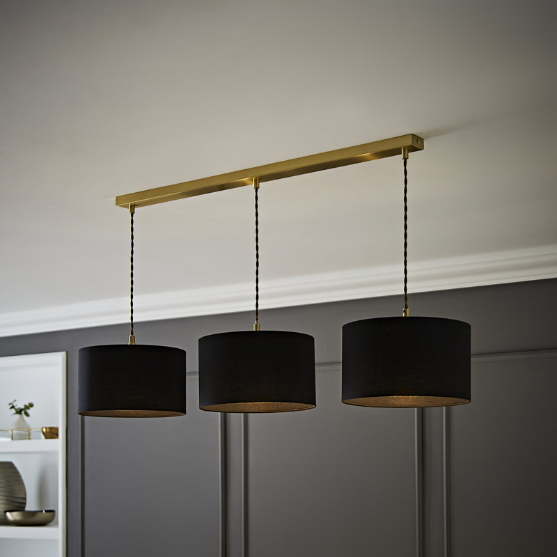 Albeiro 3 - Light Pendant, Brushed Gold, Yes, Black