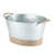Seaside Jute Rope Wrapped Galvanized Tub