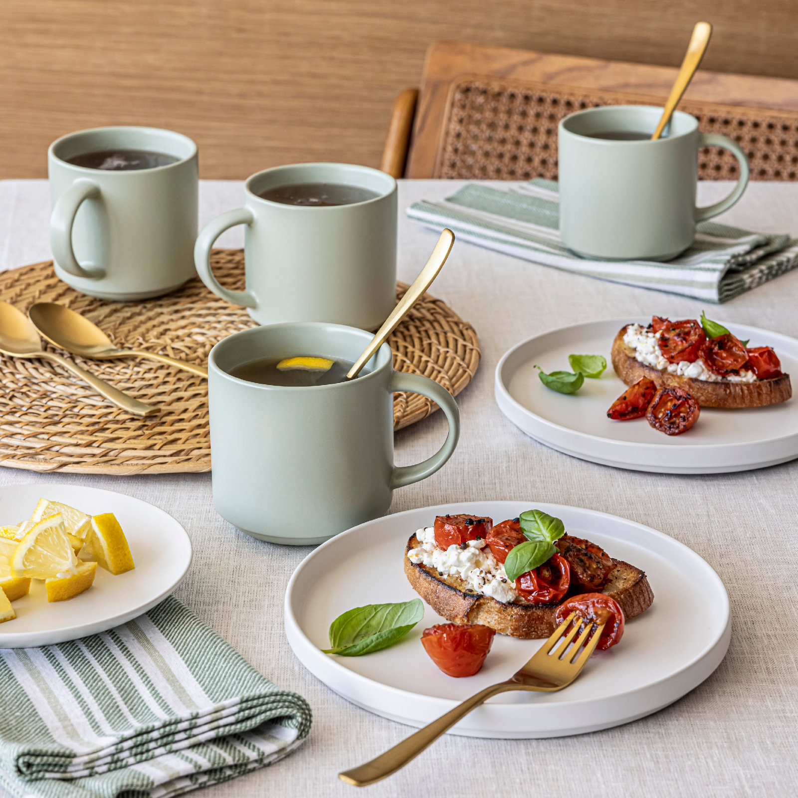 Stackable Stoneware Mug, Green