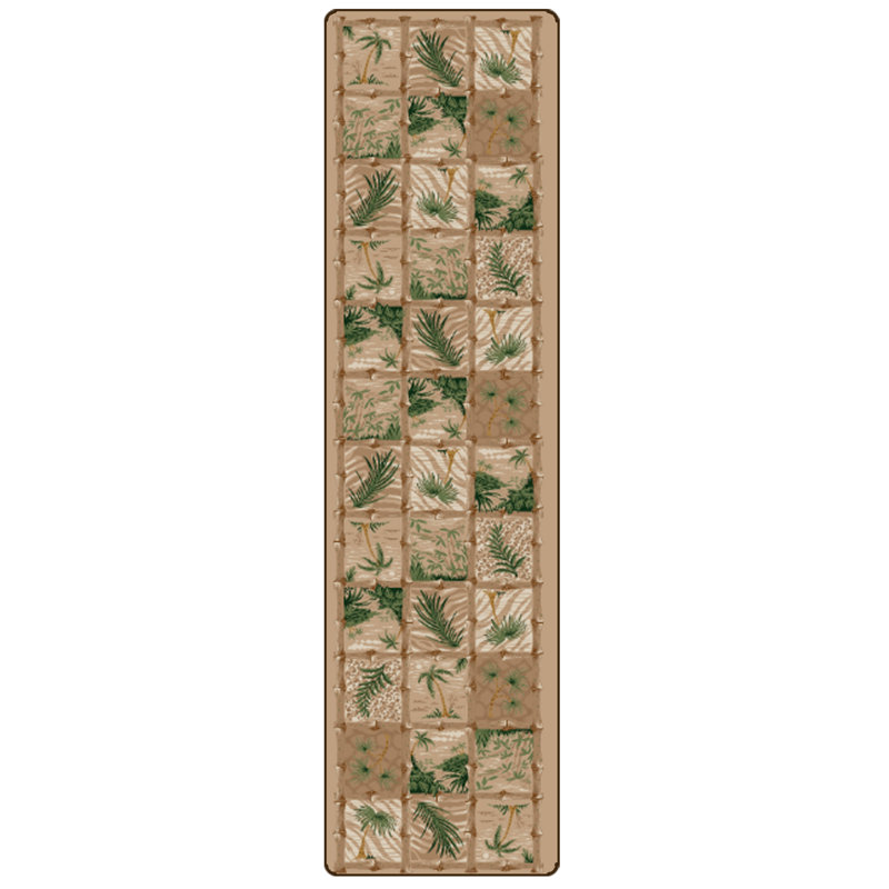 Tapis beige / vert Signature, Tapis de couloir 2 pi 1 po x 7 pi 8 po
