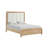 Eastern King Size Bed Channel Padded Headboard 1Pc Panel Bed Frame Natural Finish Transitional Style Bedroom Furniture-1523603827
