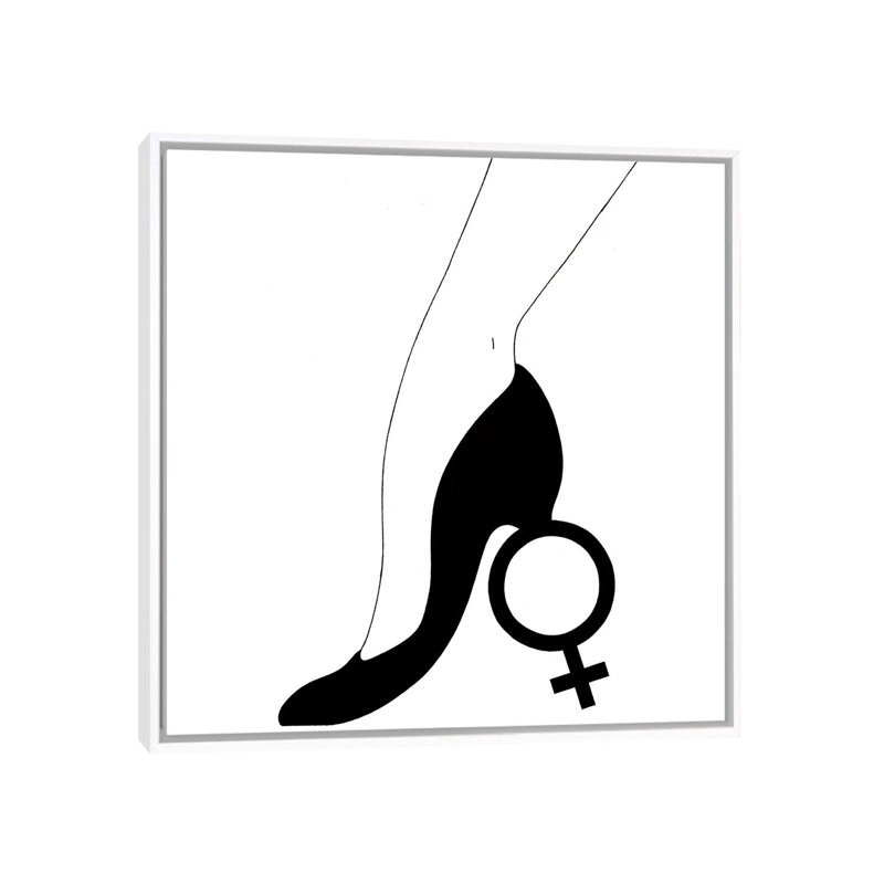 Femininity by Filippo Spinelli - Print on Canvas, White Framed, 66.04 cm H x 66.04 cm W