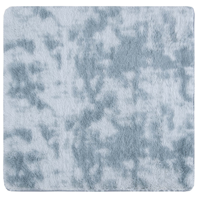 Zairy Shag Performance Abstract Rug, Square 4'