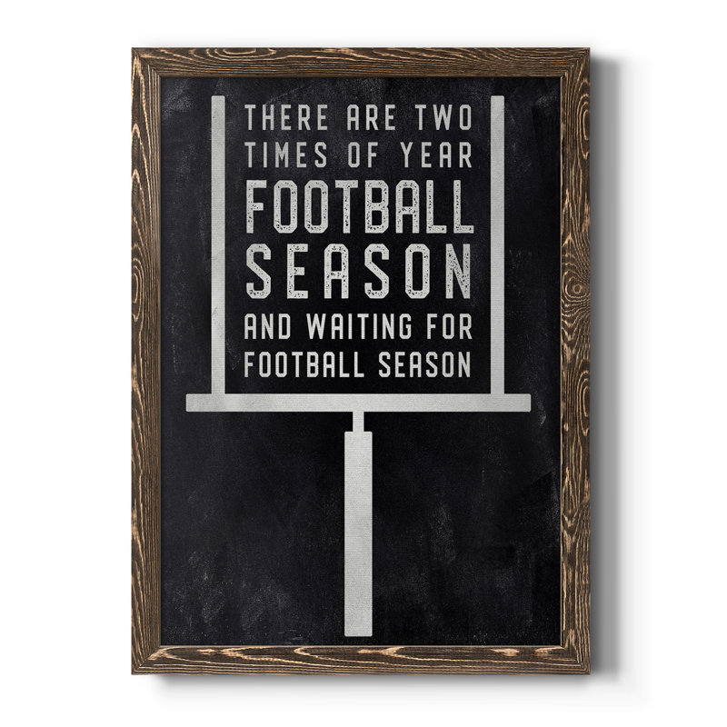 «Football Season», reproduction d'art sur toile encadrée, H 44 po x l 31 po x P 1 po, Noyer