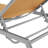 Cand 77.6" Long Metal Reclining  Armless Single Chaise Lounge with PVC-coated polyesterSling Seat and Wheels-1641375344-1641375350