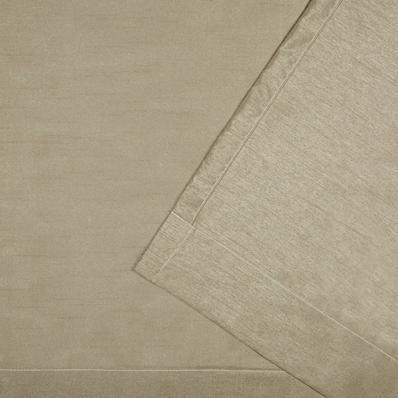 Ghevont Semi Sheer Sliding Panel Pair, 54" W x 63" L, White/Sand