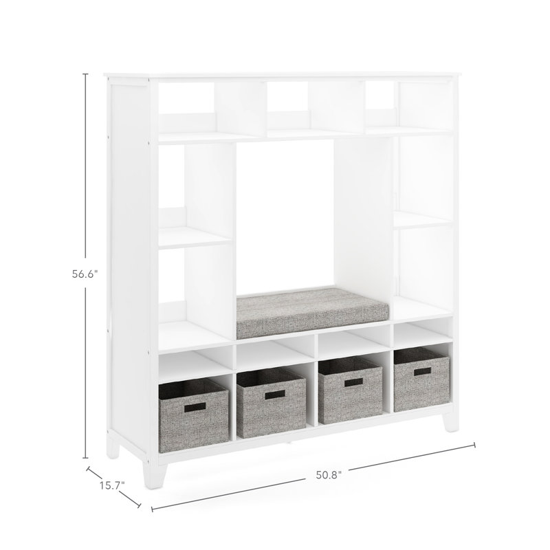 Martha Stewart Living & Learning Kids Storage Reading System 56.6" H X 50.8" W, Creamy White
