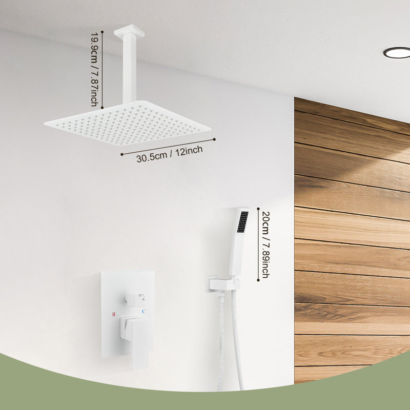 Complete Shower System, White