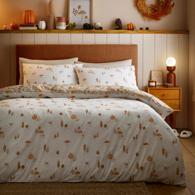 52% Polyester (Recycled), 48% Cotton Floral Duvet Cover Set with Pillowcases