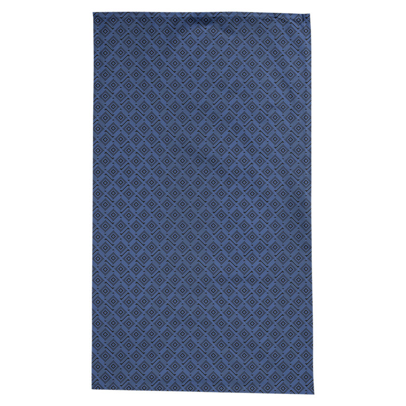 Nappe à labyrinthe carrée Leffel, Noir / Bleu