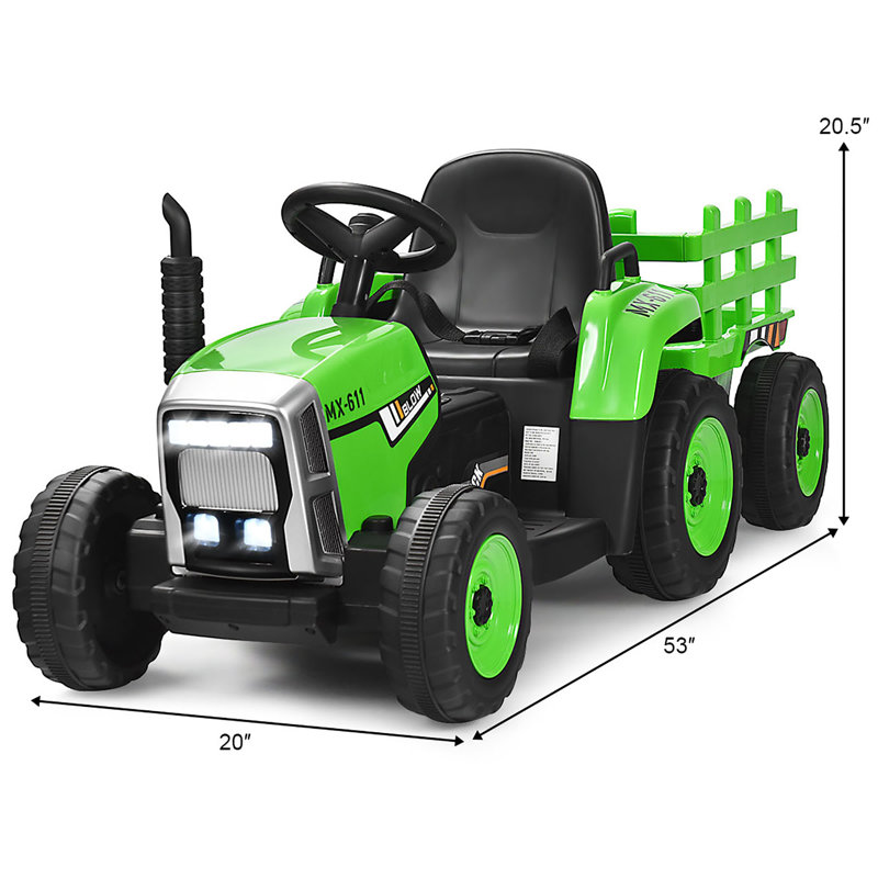 Costway Battery Powered Ride On with Remote Control, Green