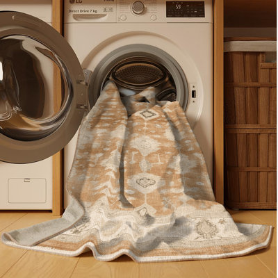 Tapis brun lavable à la machine