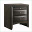 Table de chevet 2 tiroirs Grey Oak