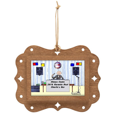 Personalized Disc Jockey/MC - Male Laser Cut, Wooden Christmas Ornament