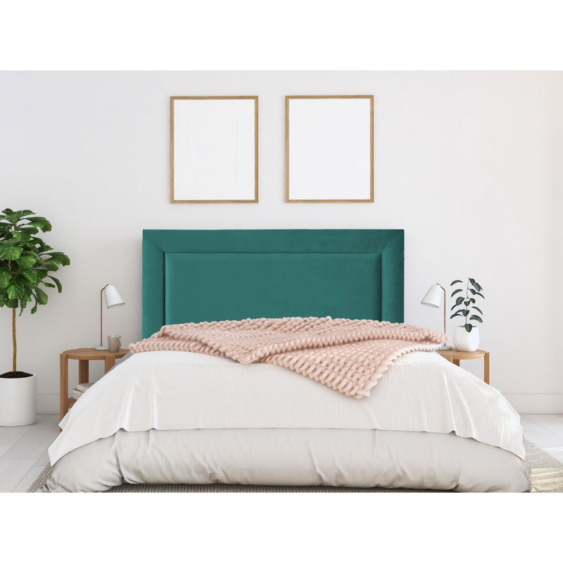 Francien Upholstered Headboard, Double (4'6), Aqua