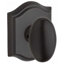 Ellipse Passage Door Knob with Traditional Arch Rose
