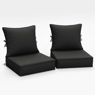 Outdoor Cushions 22X22X4 Patio Chair Cushions Indoor/Outdoor Seat And Back Cushion, Cushions Only (Set Of 2)