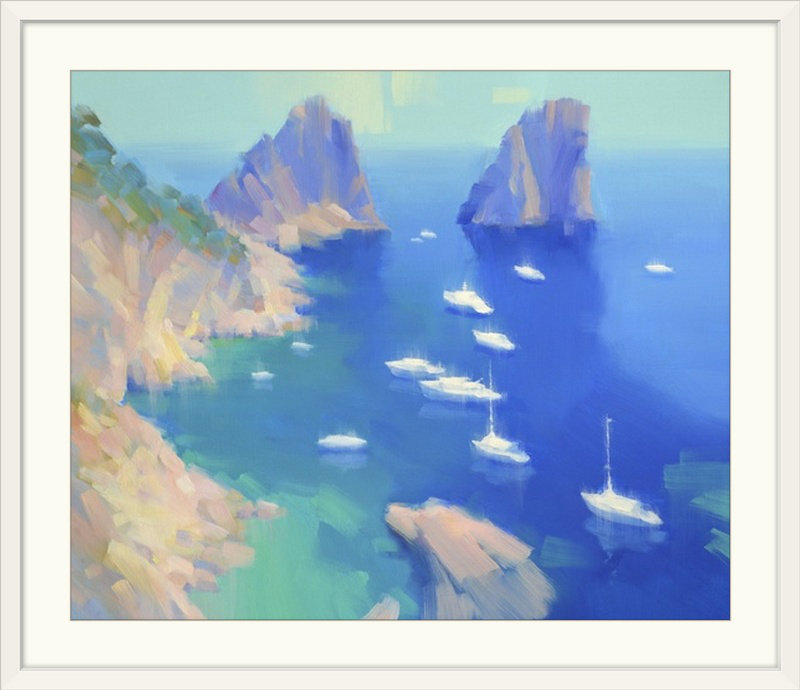 « capri ii », reproduction d’art Alex Hook Krioutchkov, H 24 po x l 30 po x P 1,25 po, Toile
