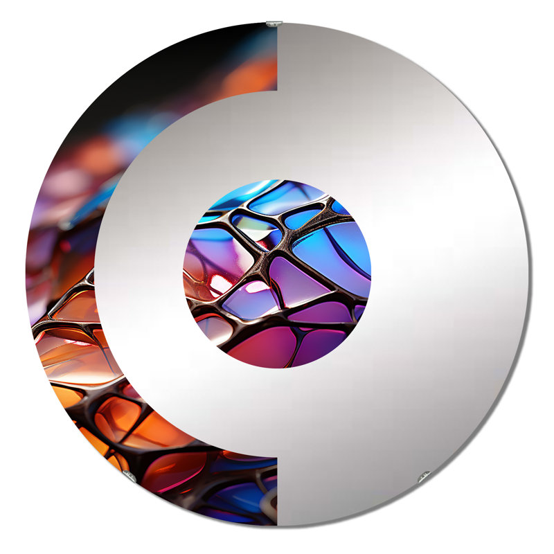 Jathusan II - Miroir mural demi-cercle, 23,6 po x 23,6 po