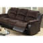 Coussin de capitonnage horizontal en similicuir chocolat 2pc avec sièges inclinables verticaux