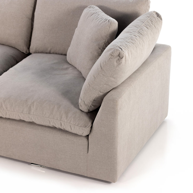 Stevie Modular Sectional, Beige Polyester