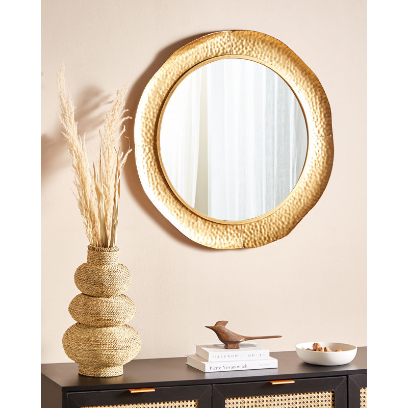 Aarynn Metal Round Mirror