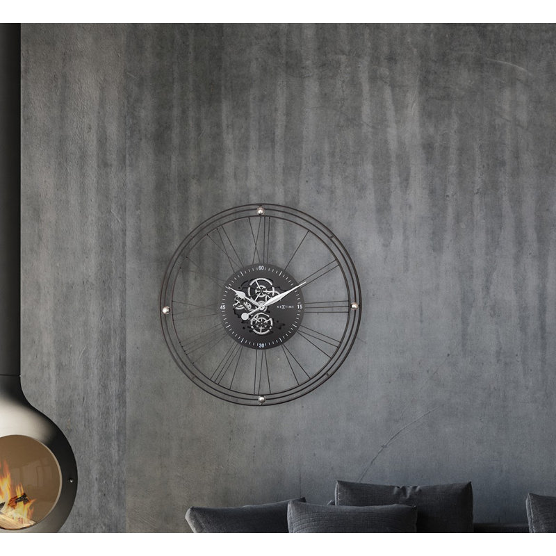 Metal Wall Clock, Silver