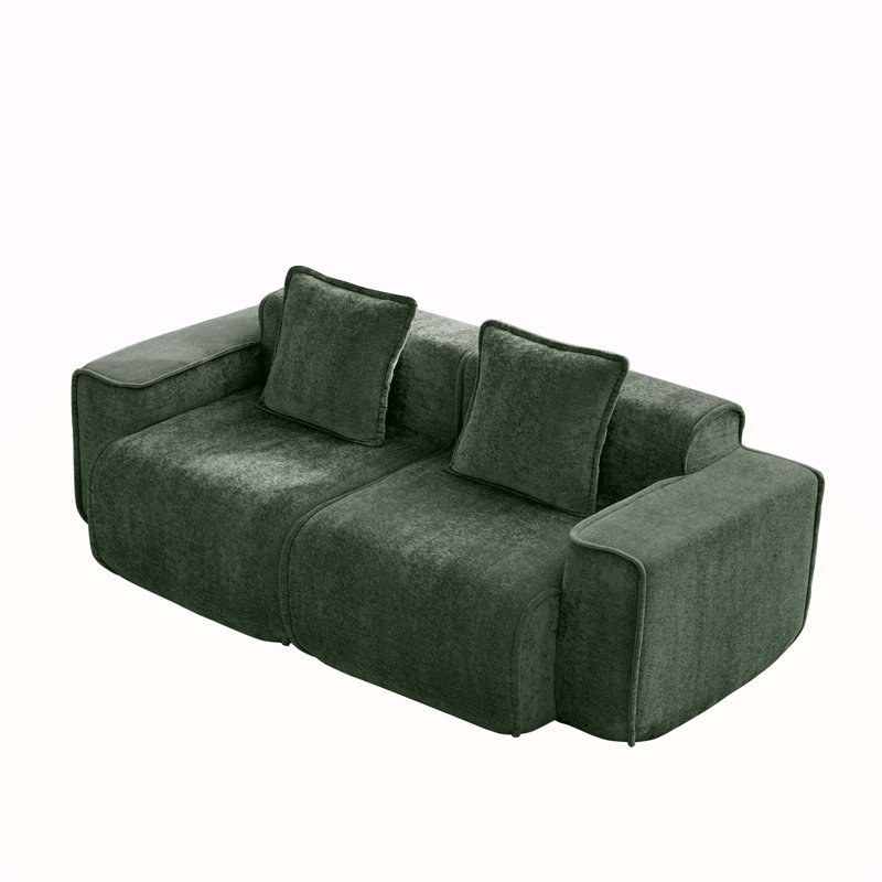 Velours LSF et RSF - vert, H 31,1 po x l 39,37 po x P 38,18 po, Vert
