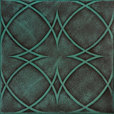 Circles and Stars 1.6 ft. x 1.6 ft. Polystyrene Glue-up Ceiling Tile