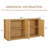 TV stand with rattan doors