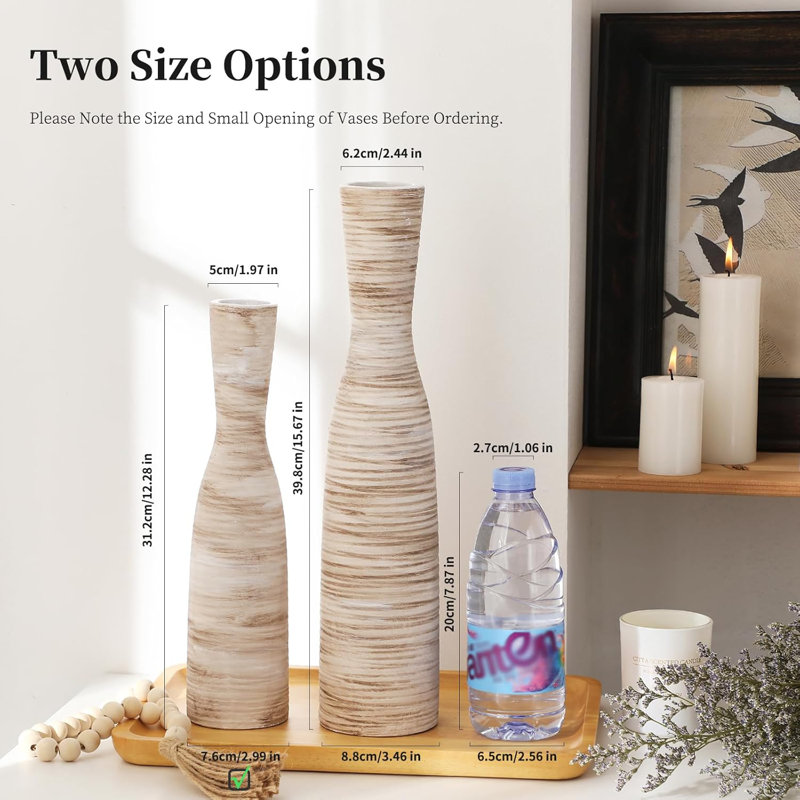 High White Ceramic Vase