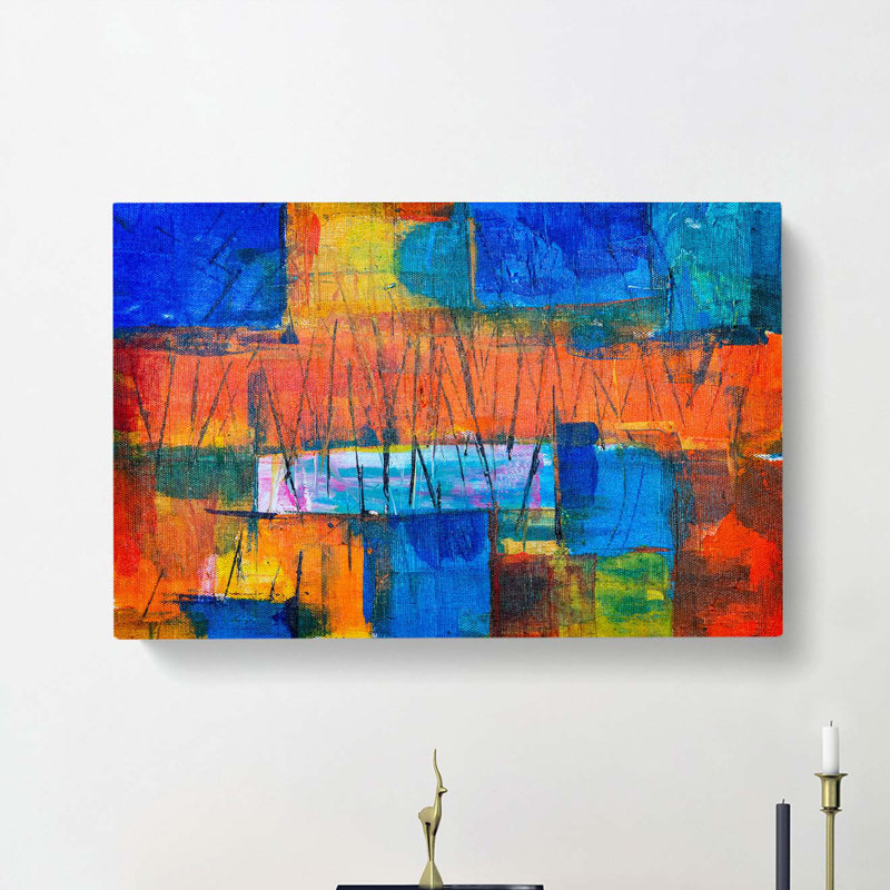 Abstract Art Painting Vol.298 by S.Johnson - Wrapped Canvas Painting, 40cm H x 60cm W x 3cm D