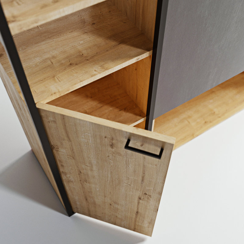 Kennelly 3 Door Manufactured Wood Wardrobe