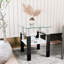 Table basse moderne en verre trempé, table de bout, table carrée-1455905714