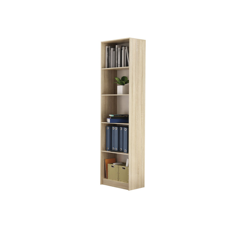 Bozman Solid Wood Bookcase, (5 Shelves) 71.5"H x 19.69"W x 11.81"D