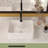 16"x12" White Ceramic Rectangular Vessel Bathroom Sink