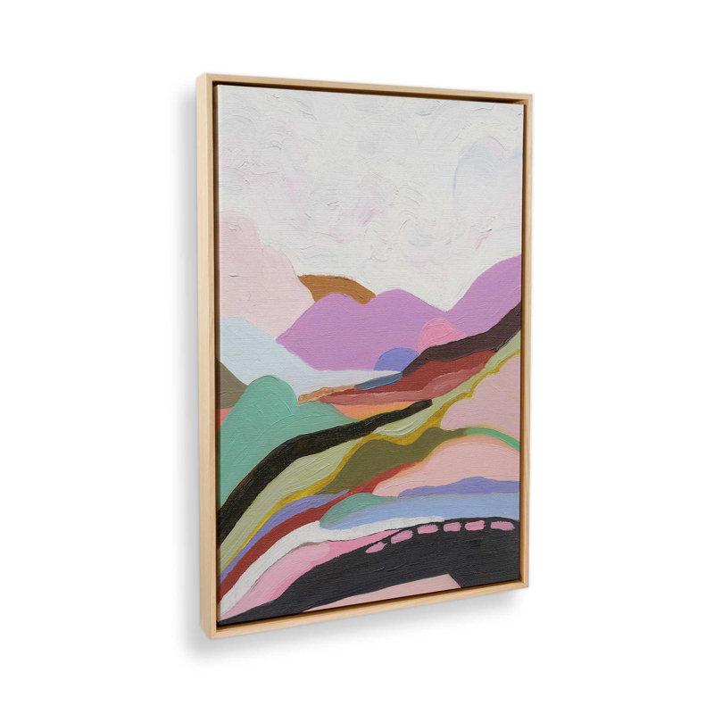 «Desert Bliss» par Garima Dhawan, reproduction de peinture à l'huile sur toile, H 16 po x l 12 po, Cadre flottant, Tanné