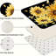 Paquet de 2 tapis de cuisine à motif d'abeilles sur fond noir