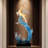26.18"Blue resin irregular-shaped artwork