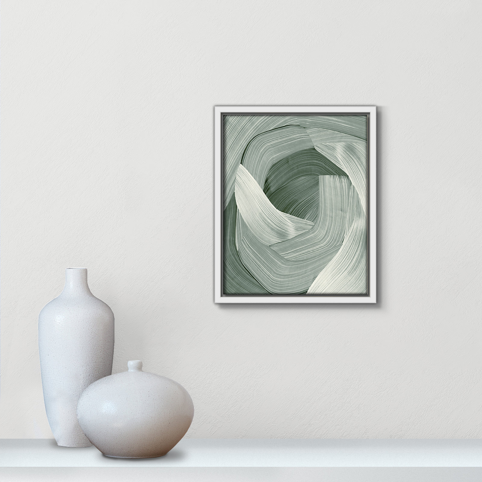 Wyn "Enriched Emerald" Print, White , 11.5" H x 9.5" W