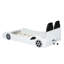 Lit simple en bois avec apparence de voiture de course et DEL, plus, blanc-1966764600