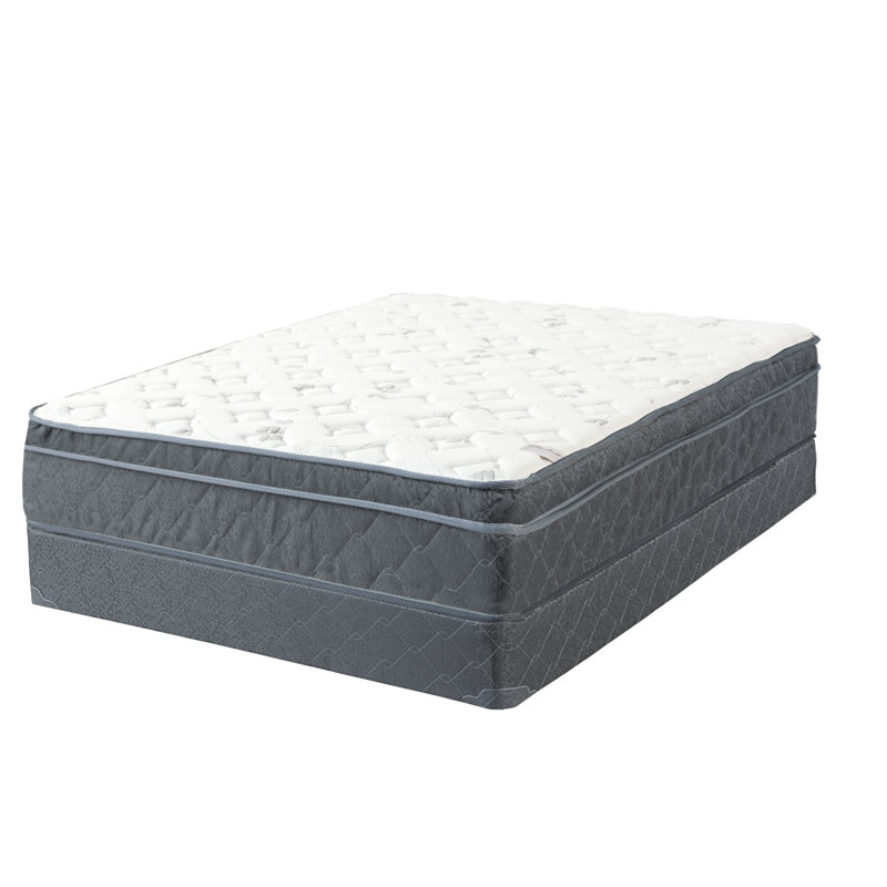 Matelas à ressorts ferme et sommier blanc 12 "White Noise, Très grand