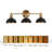 Mantasha 3-Light Dimmable Modern Black/Brass Vanity Light-336422627