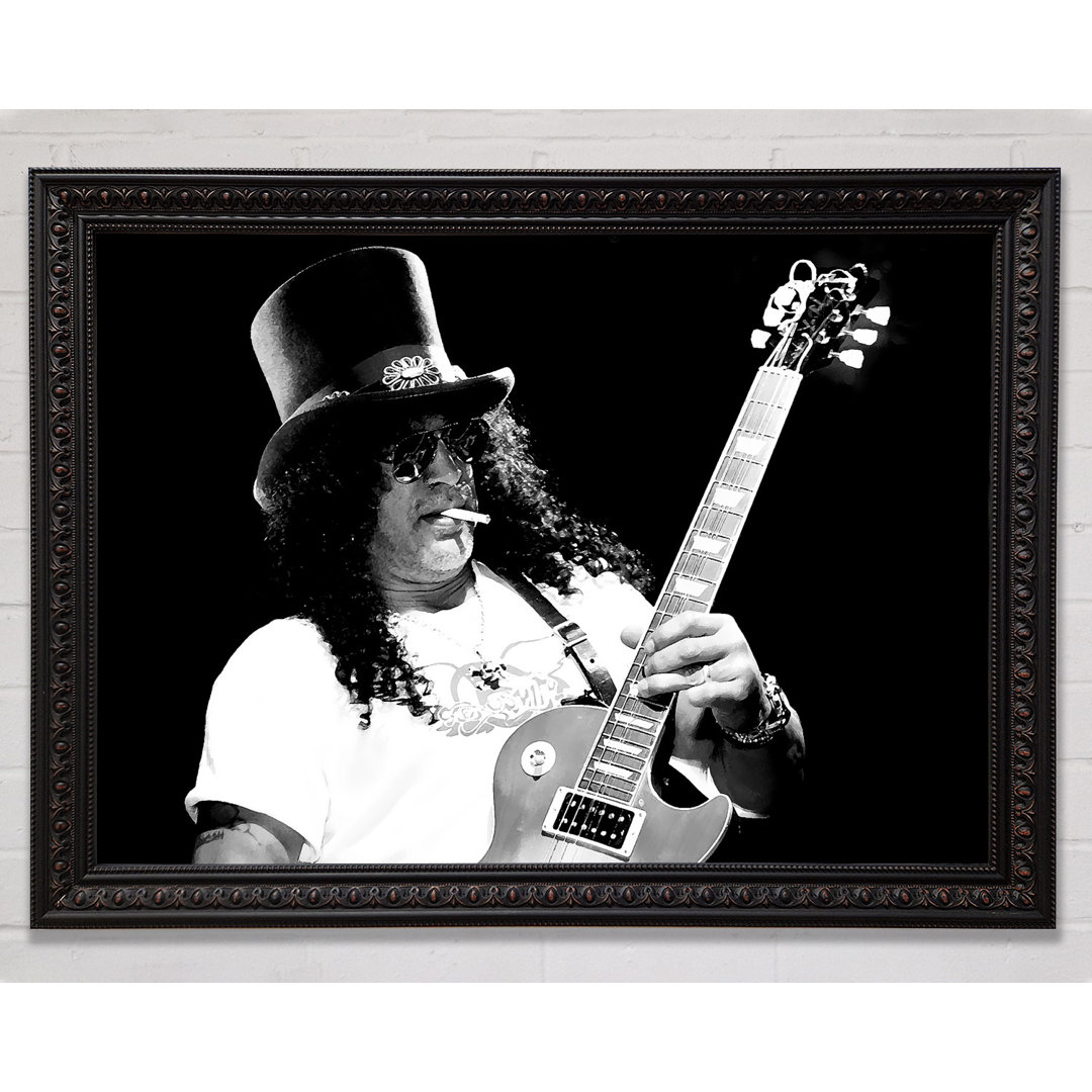 Slash auf der Gitarre - Einzelne Bilderrahmen Kunstdrucke