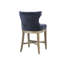 Tabouret de comptoir avec rotation à 360 ° - bleu marine, base en bois massif, capacité de charge de 300 lb, pieds pivotants élégants, pivotant, poids classique-437580592